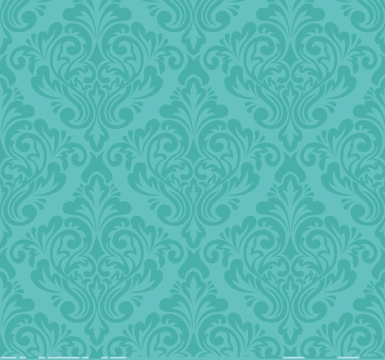 Turkis damask rullegardiner - TenStickers