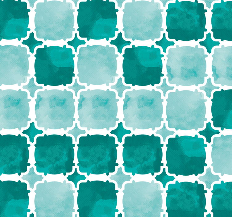 Turkis akvarelfliser rullegardiner - TenStickers
