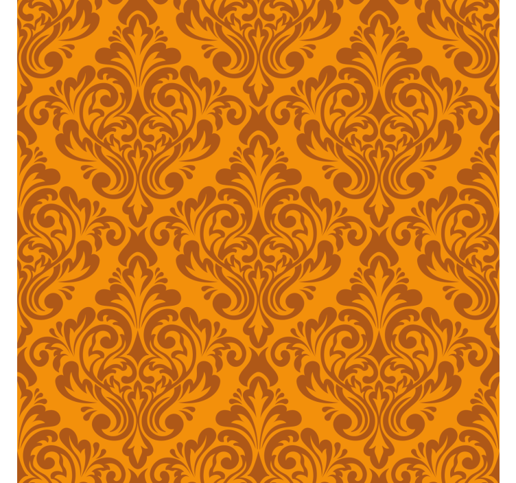 Vintage orange damask rullegardiner stue - TenStickers