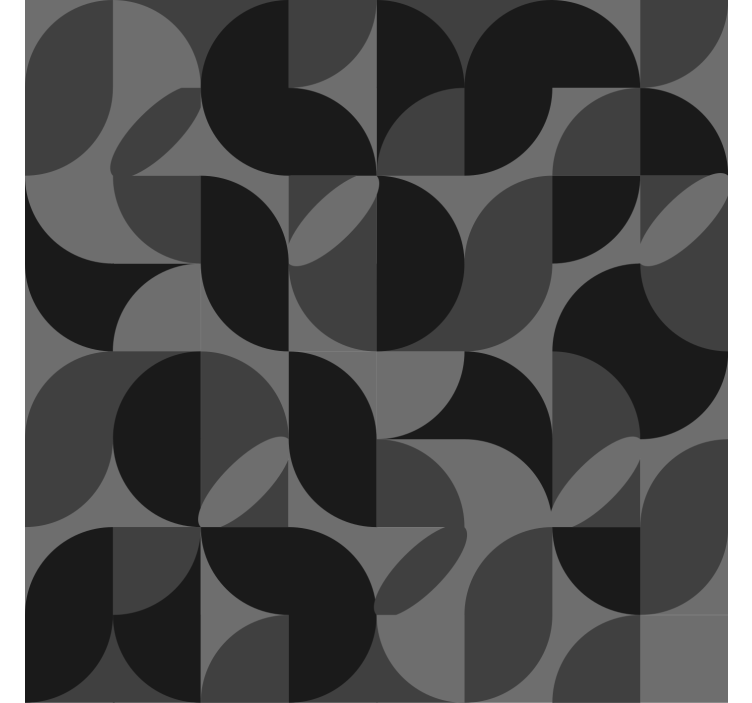 Retro sorte former rullegardiner stue - TenStickers