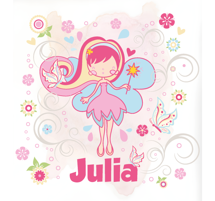 Fe med sommerfugle navne rullegardiner - TenStickers