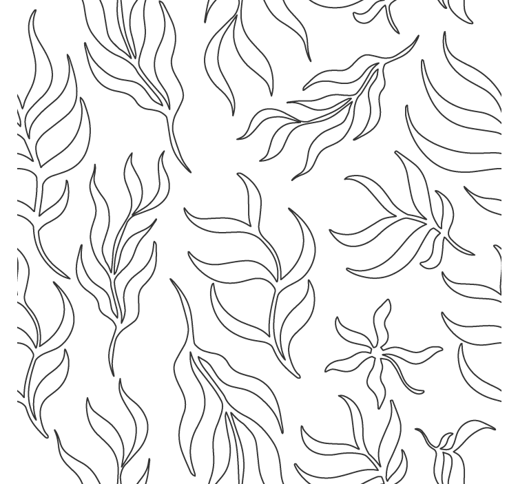 Silhuet blomstermønster moderne rullegardiner - TenStickers