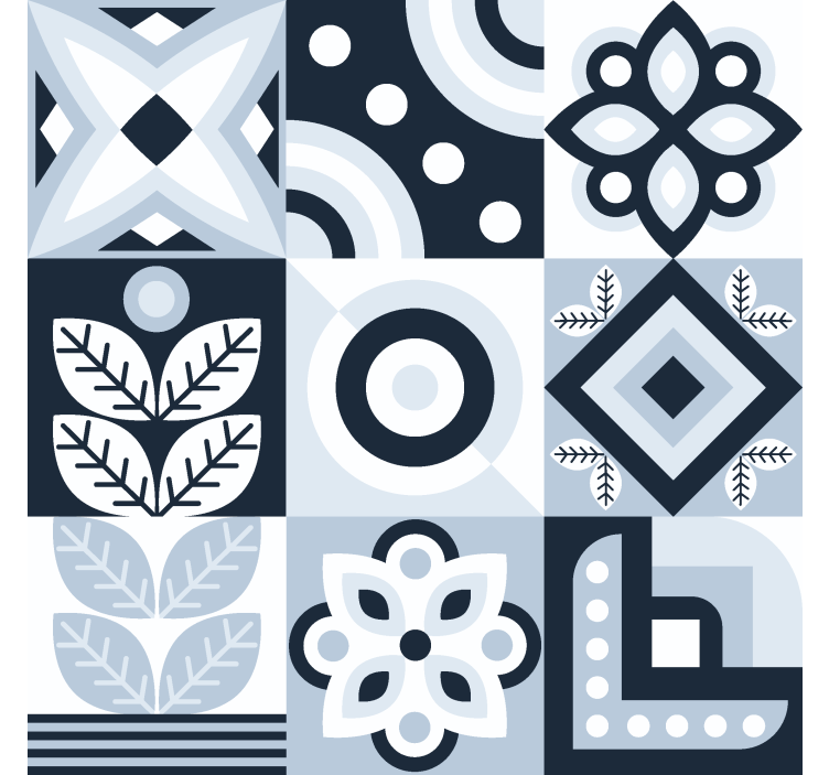 Fliser mønster Skandinaviske rullegardiner - TenStickers