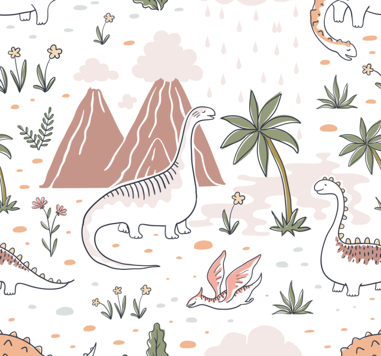 Nordisk stil dinosaurus rullegardin - TenStickers