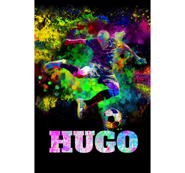 Farverigt design fodbold rullegardin - TenStickers