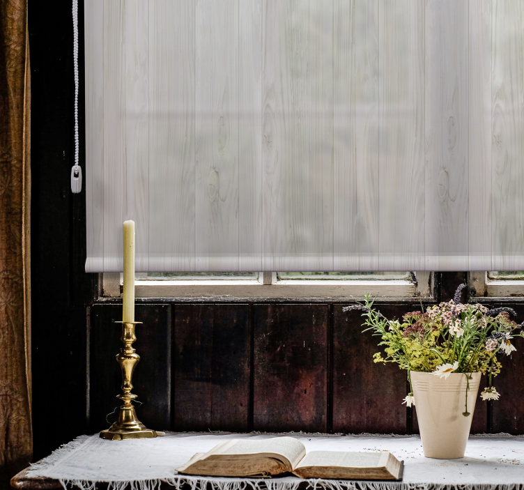 Gråt træ rustikke rullegardiner - TenStickers