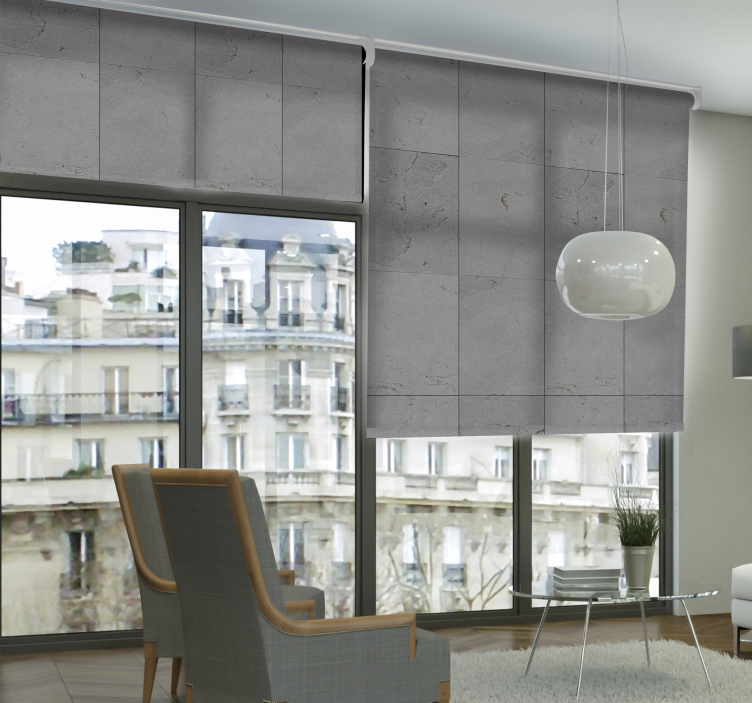 Beton collage mønstrede rullegardiner - TenStickers