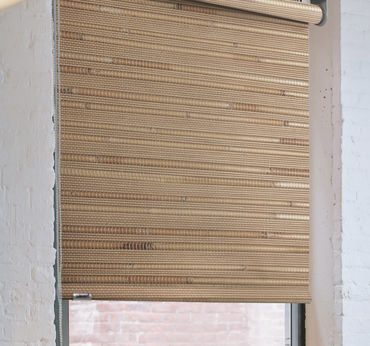 Stribede lysebrune planker rustikke Rullegardiner - TenStickers