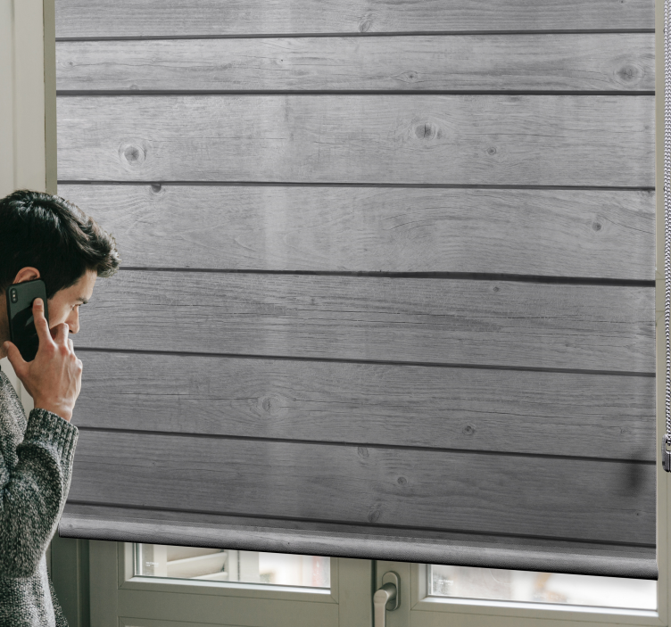 Træ mørkegrå rustik persienner - TenStickers