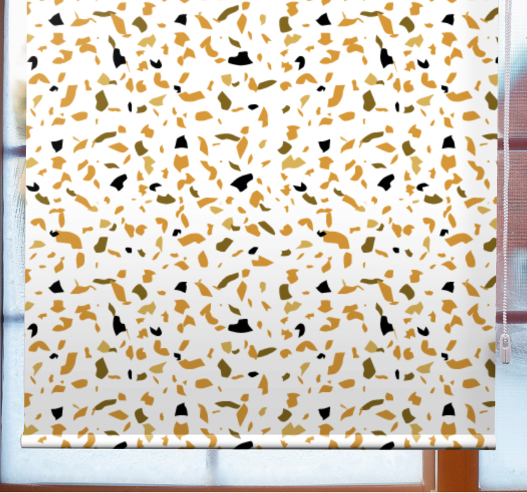 Brun og beige terrazzo rullegardin mønster - TenStickers