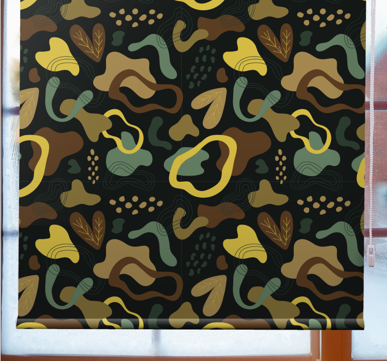 Abstrakte bladformer rullegardin mønster - TenStickers