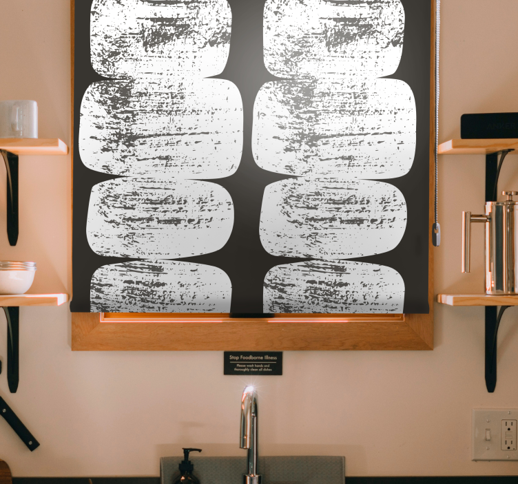 Abstrakte penselstrøg rullegardin mønster - TenStickers