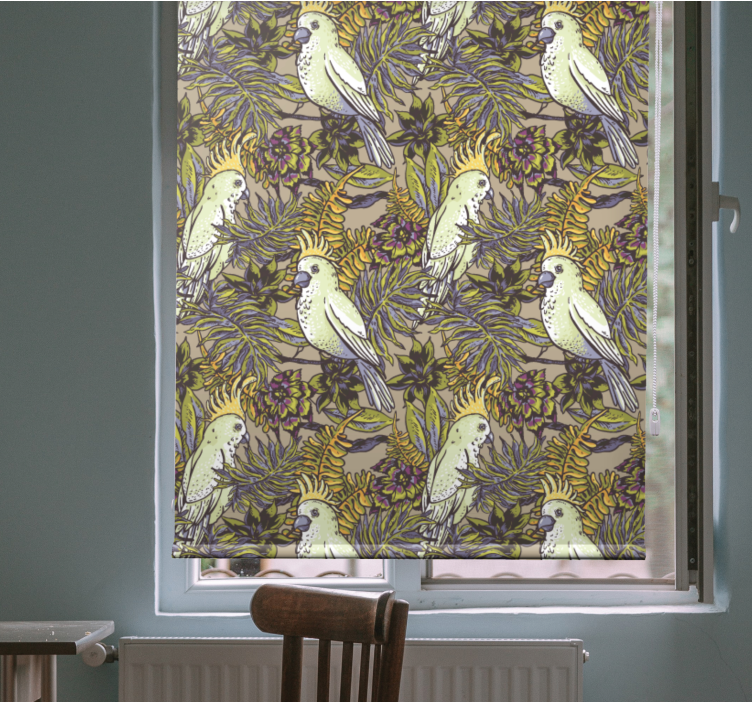 Amazoniske papegøjer stil dyreRullegardiner - TenStickers