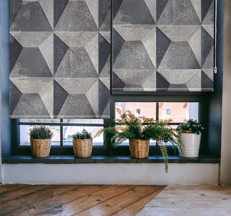 "béton brut" tekstur mønstrede rullegardiner - TenStickers