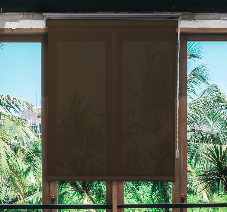 Brun moderne vinduesgardin - TenStickers