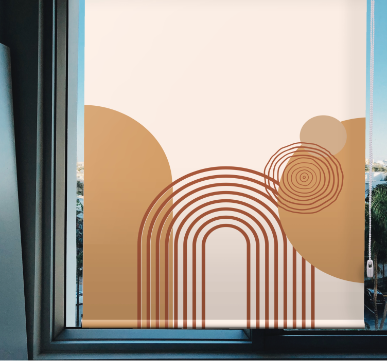 Buet linje beige design moderne rullegardiner - TenStickers