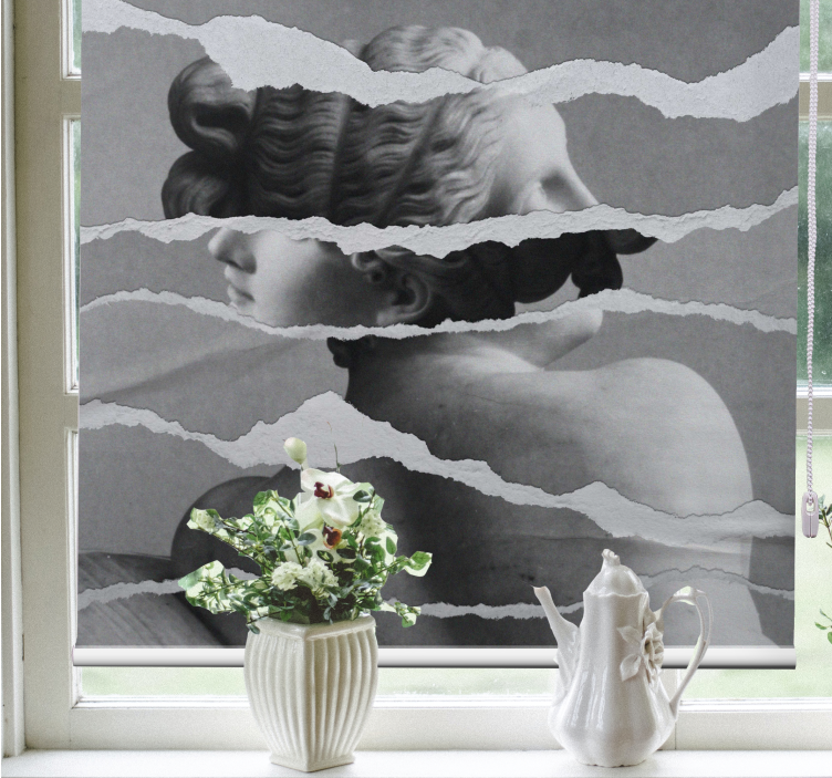 Buste skulptur hyldest rullegardiner med tegninger - TenStickers