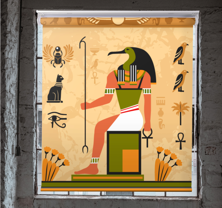 Egyptisk månegud originalt rullegardin - TenStickers