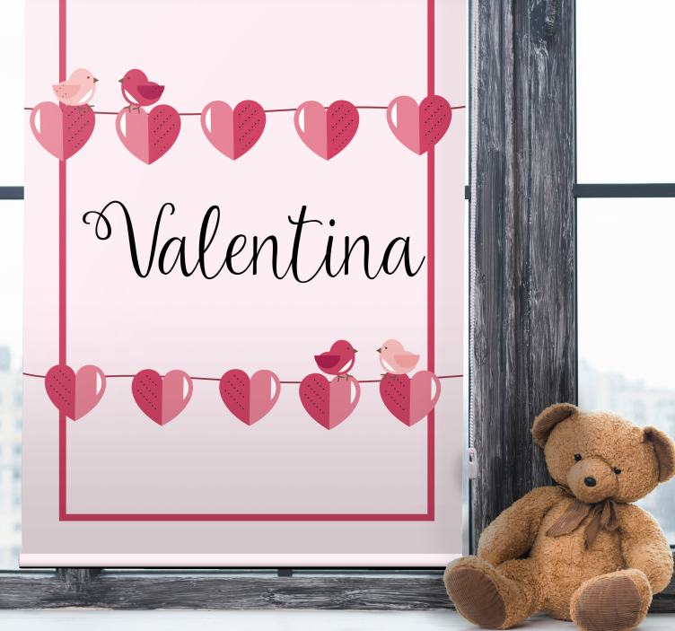 Elsker hjerter og navn rullegardin teenager - TenStickers