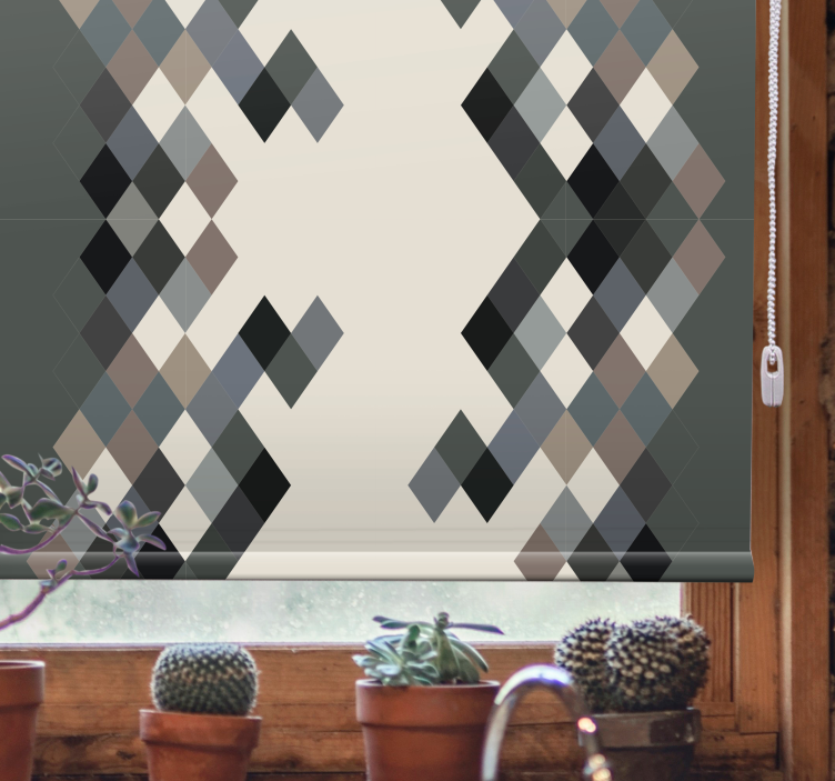 Farve nuancer farveblokke stue rullgardin - TenStickers