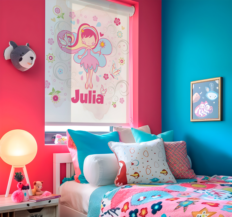 Fe med sommerfugle navne rullegardiner - TenStickers