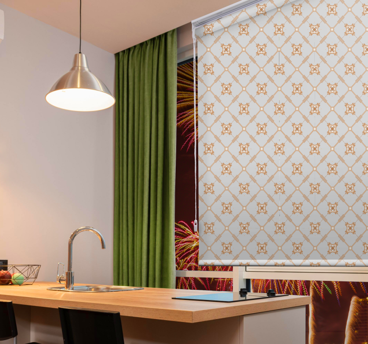 Flise stil rombe mønstrede rullegardiner - TenStickers