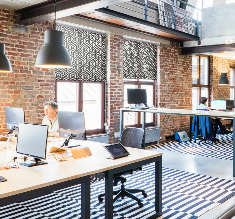 Geometrisk hypnotisk mønstergardin moderne rullegardiner - TenStickers