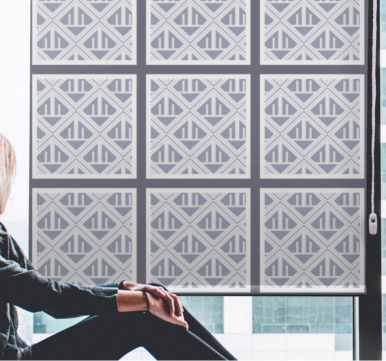 Geometriske mønstrede sektioner moderne rullegardiner - TenStickers