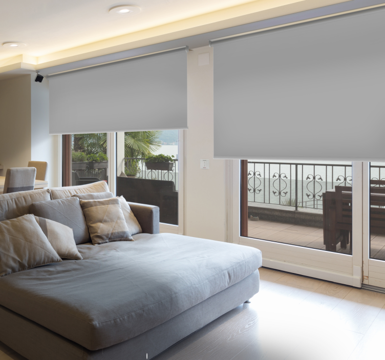 Gråt mørklægning rullegardin - TenStickers