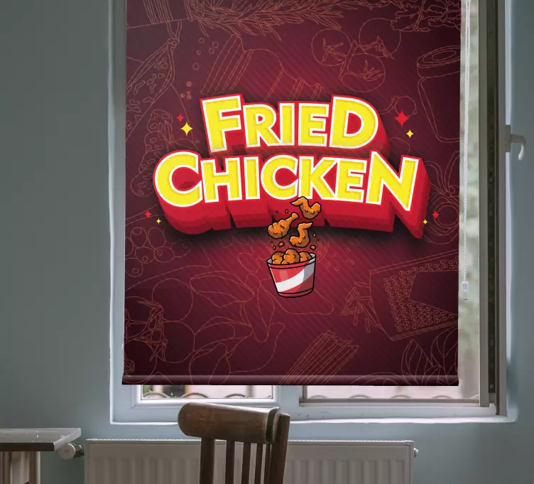 Graffiti taco stegt kylling dyr rullgardin - TenStickers