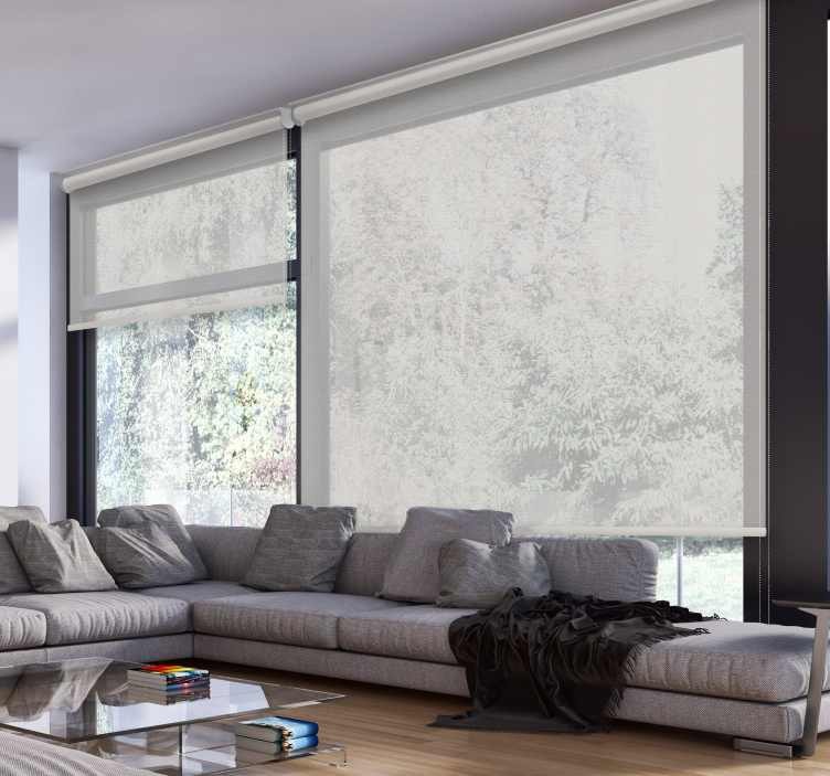 Hvid skærm rullegardiner til stue - TenStickers