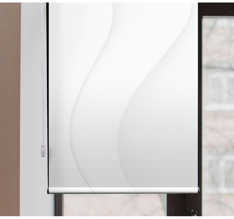 Hvide moderne figurer soveværelse rullgardin - TenStickers