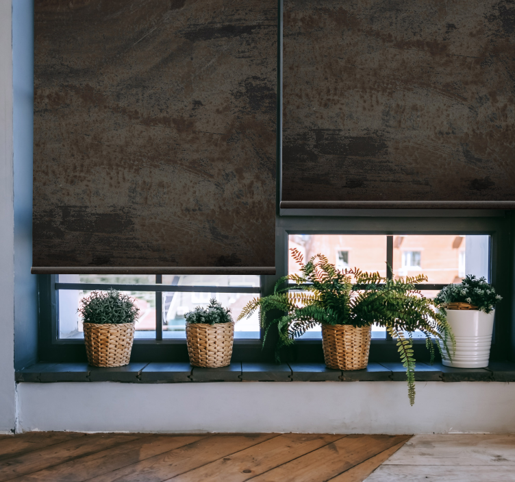 Industrielt gråt rustent jern mønstrede rullegardiner - TenStickers