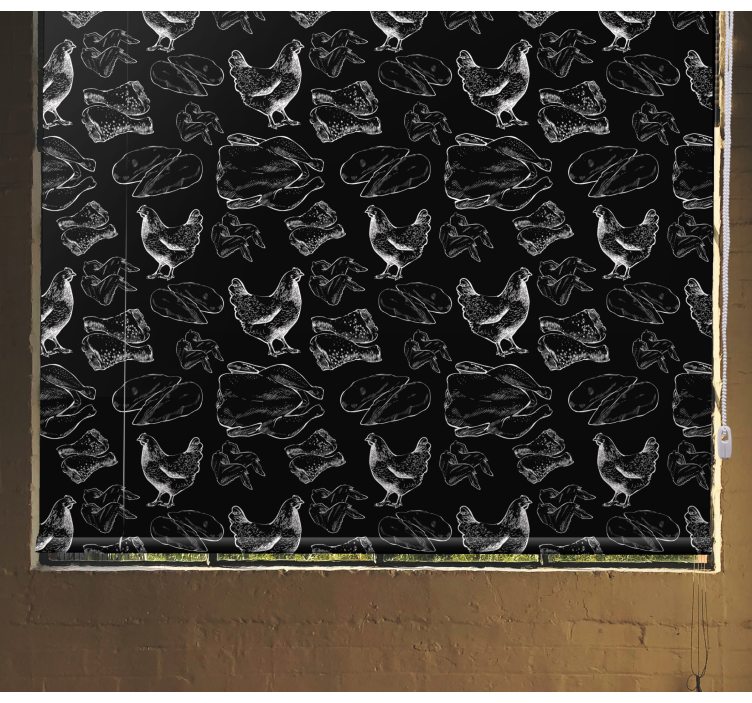 Kyllinger og kød originale rullegardiner - TenStickers