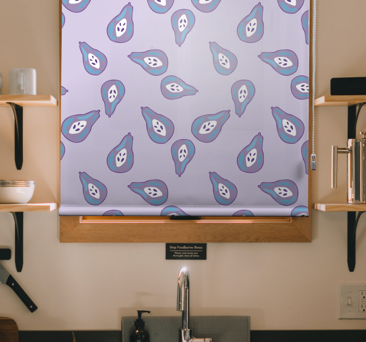 Legende pæremønster frugt rullegardin - TenStickers