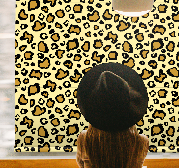 Leopardplet-tema dyr rullegardin - TenStickers