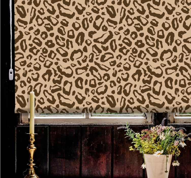 Leopardprint design dyr rullegardin - TenStickers