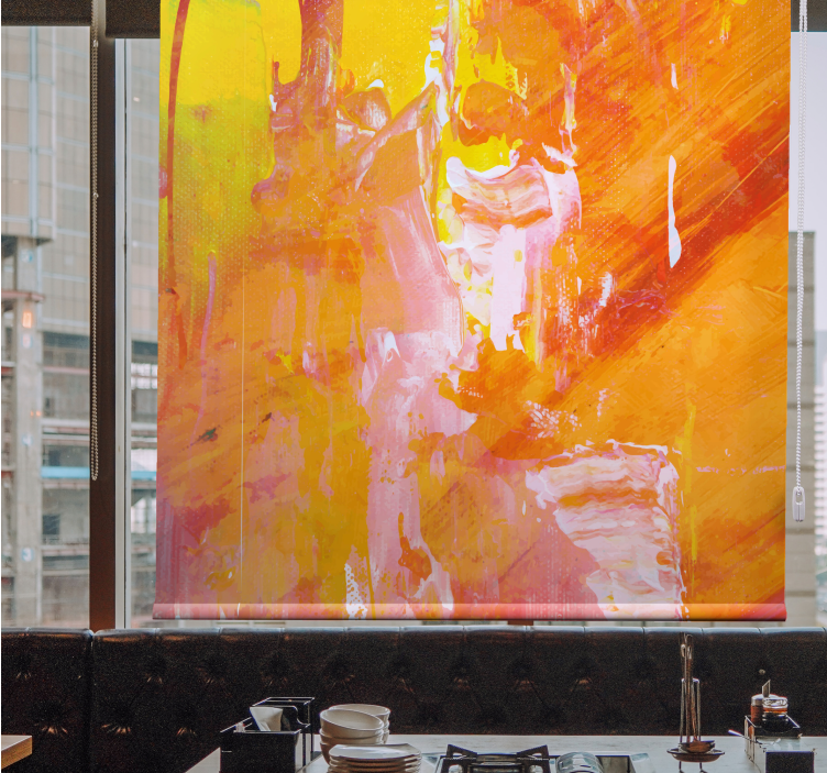 Levende abstrakte stænk rullegardin mønster - TenStickers