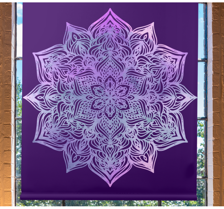 Lilla mandala form.. Zen rullgardin - TenStickers