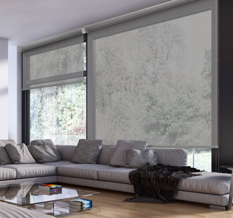 Mørkegråt semi-transparent rullegardin - TenStickers