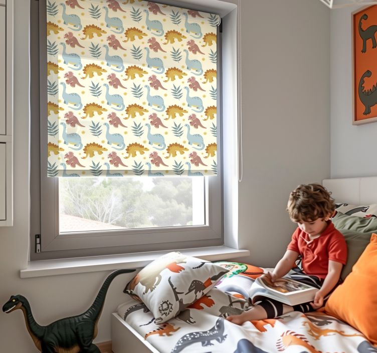 Minimalistisk stil dinosaurus rullegardin - TenStickers