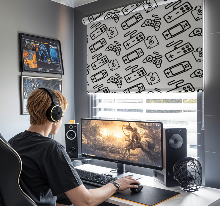 Minimalistiske controllere nørdede rullegardiner - TenStickers