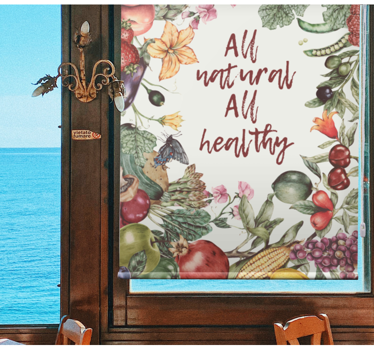 Helt naturligt og sundt rullegardin køkken - TenStickers