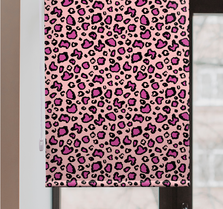 Pink leopard print dyr rullegardin - TenStickers