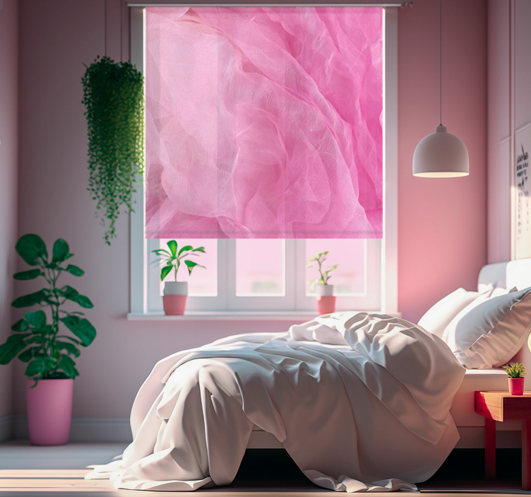 Pink stof tekstur master bedroom rullegardin - TenStickers