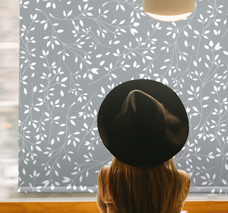 Planter tegning mønster blomster og plante rullgardin - TenStickers