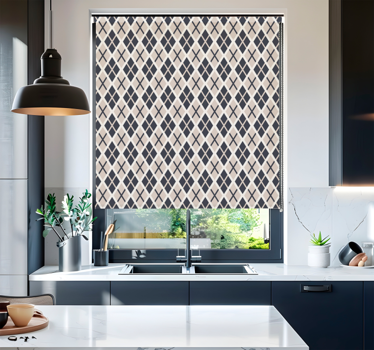 Rhombus mønster Skandinaviske rullegardiner - TenStickers