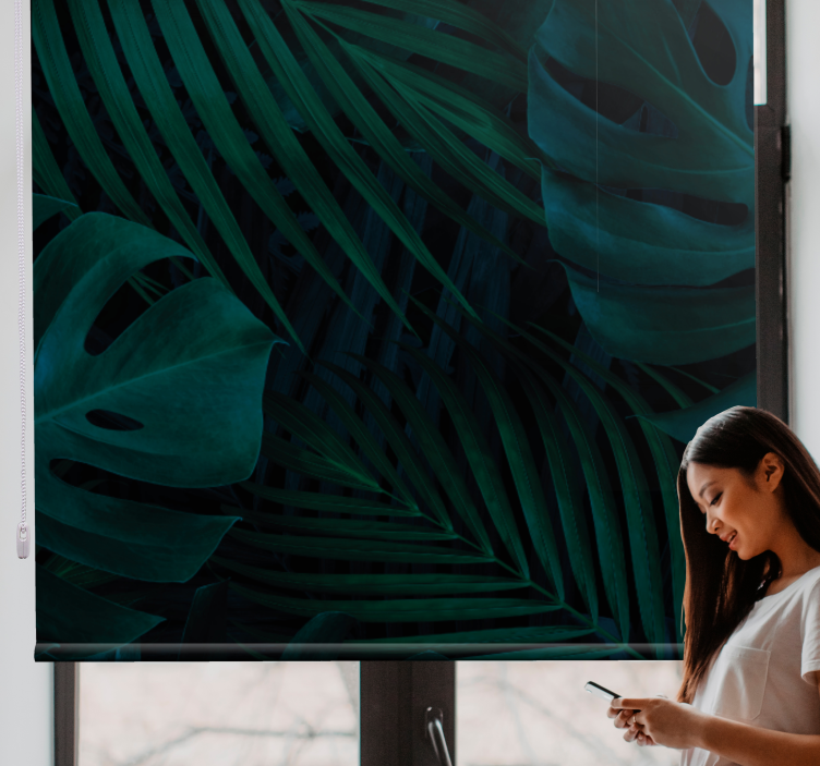 Skov blade og planter blomst og plante rullgardin - TenStickers