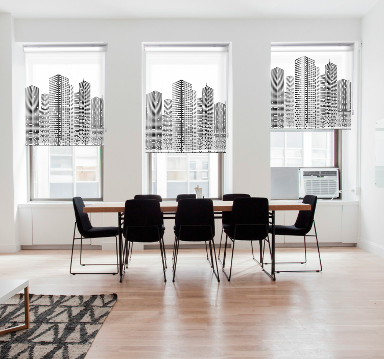 Skyline kontor originalt rullegardin - TenStickers