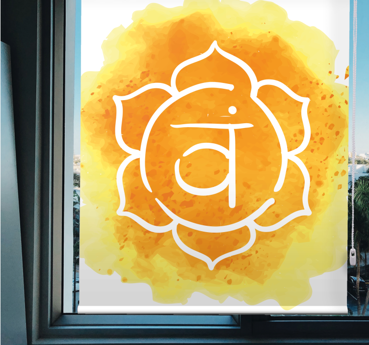 Smukke sakrale chakra symbol zen rullgardin - TenStickers